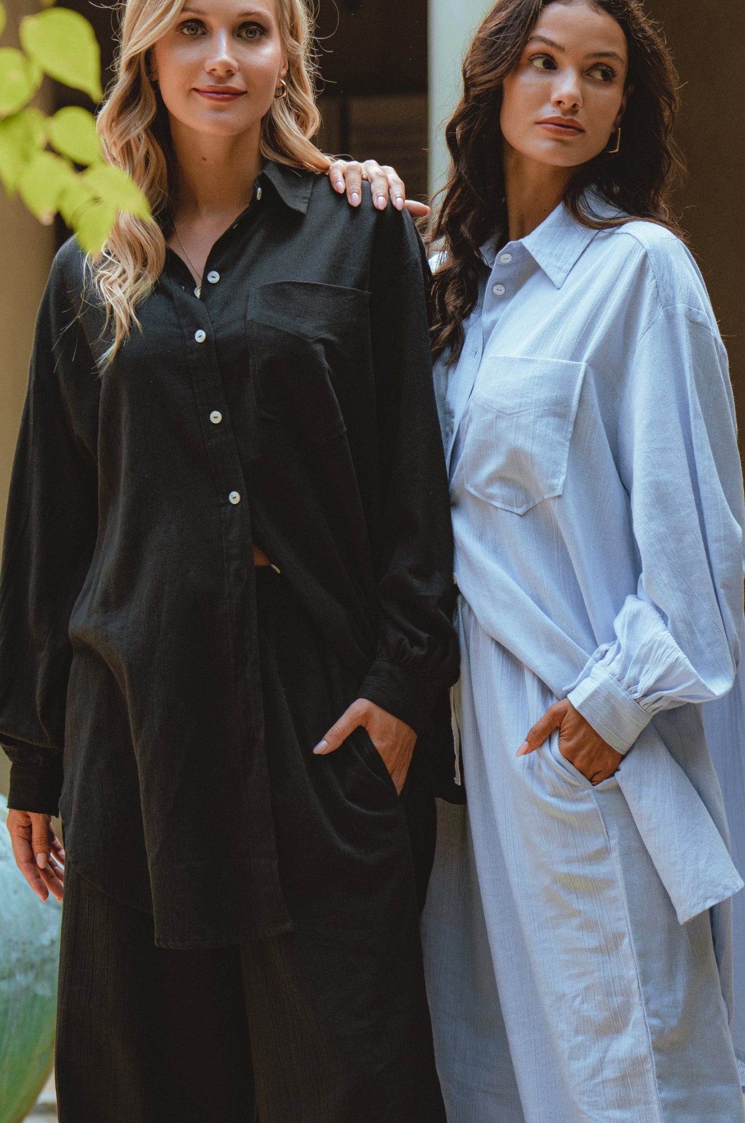 Calin Wide Leg Linen Pants (Sale)